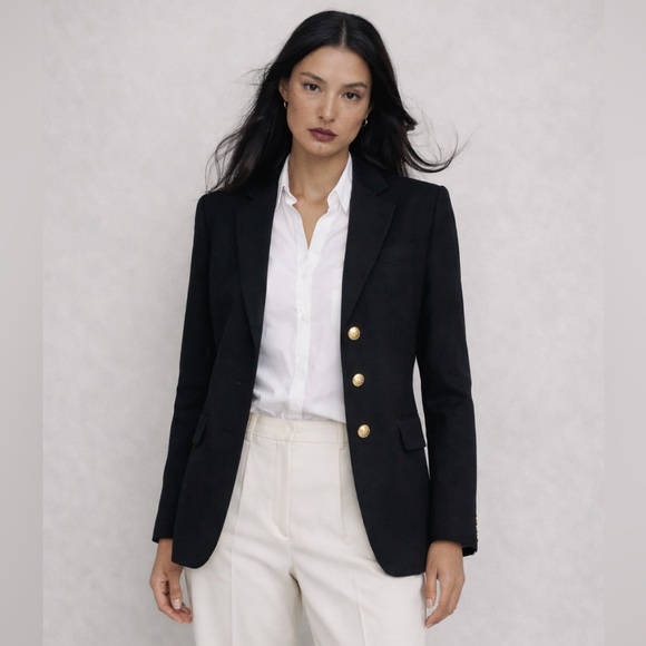 Lauren Ralph Lauren Jackets & Blazers - Lauren Ralph Lauren Sweater-Knit Blazer w/ gold buttons| Size Large | NWT | Navy